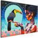 Wandbild zum Malen nach Zahlen Girl With a Toucan 132038 additionalThumb 5