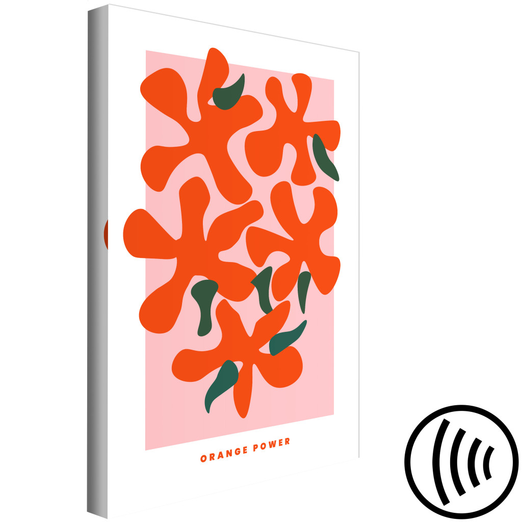 Schilderij  Florale Motieven: Vijf Bloemen - Scandiboho-stijl Abstract Bloemdessin