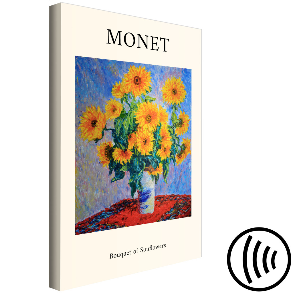 Schilderij  Zonnebloemen: Zonnebloemen In Een Vaas - Het Beroemde Werk Van Monet