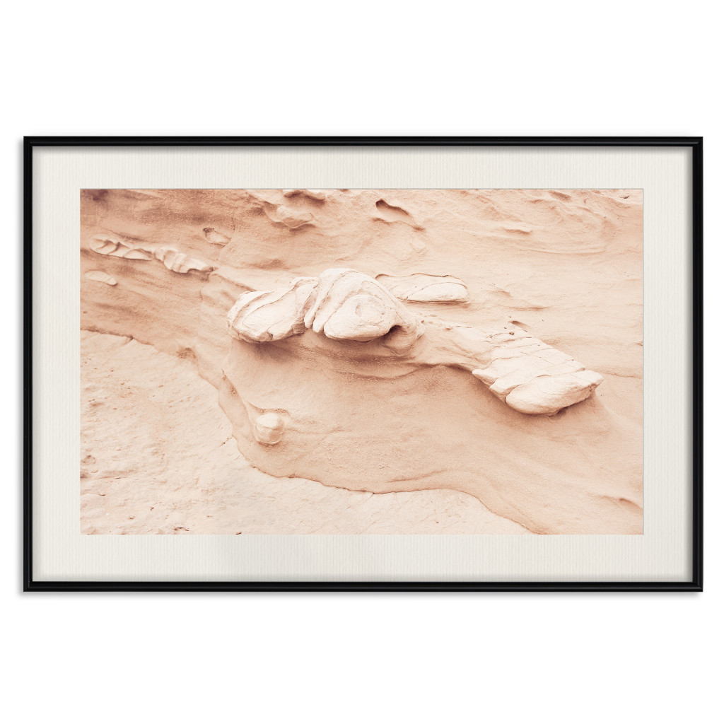 Poster Decorativo Rock Texture - Photo Showing A Fragment Of A Sand Formation