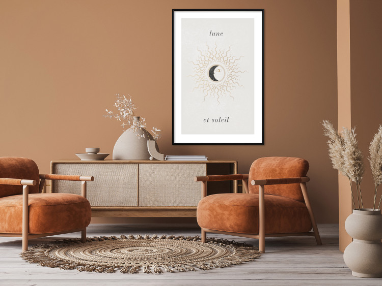 Poster Moon and Sun - Graphical Representation of Celestial Bodies in Bright Tones 146138 additionalImage 15