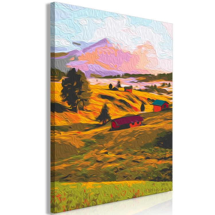 Paint by number Autumn Village - Landscape of a Sunny Valley against a Pink Sky 146538 additionalImage 7