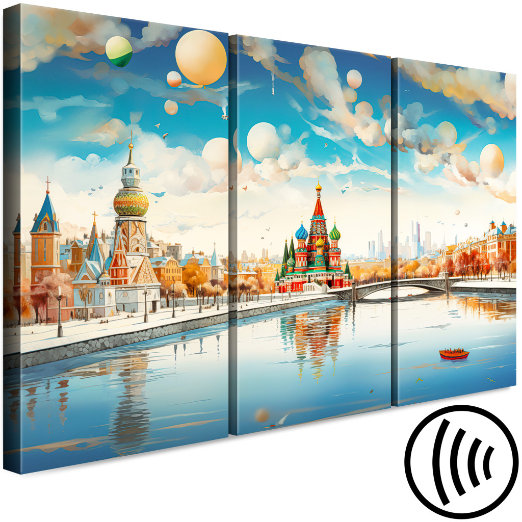 Schilderij  Andere Steden: Moscow - Winter Artistic Composition Of The Russian Metropolis