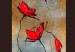 Pintura Janelas com papoilas (3 peças) - flores em um fundo em cores naturais 48538 additionalThumb 3