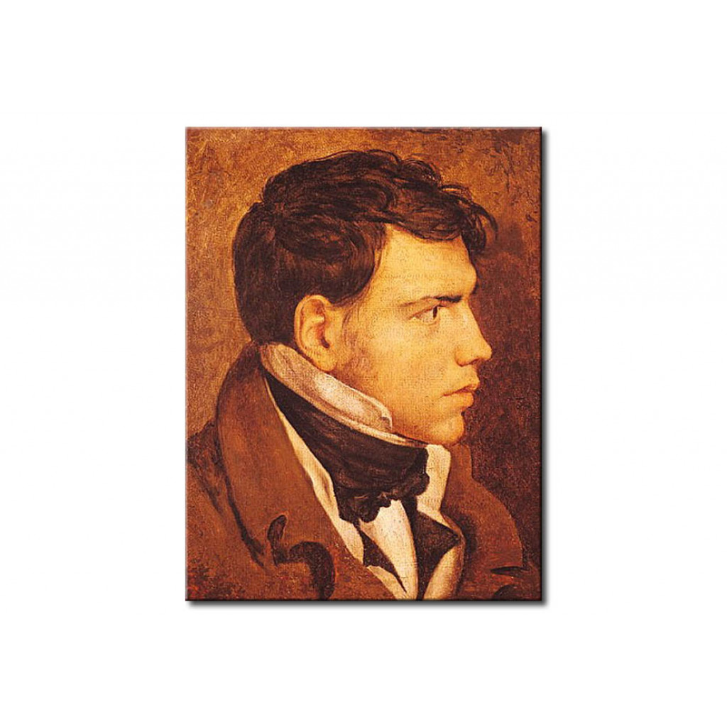 Schilderij  Jean-Auguste-Dominique Ingres: Portrait Of A Young Man