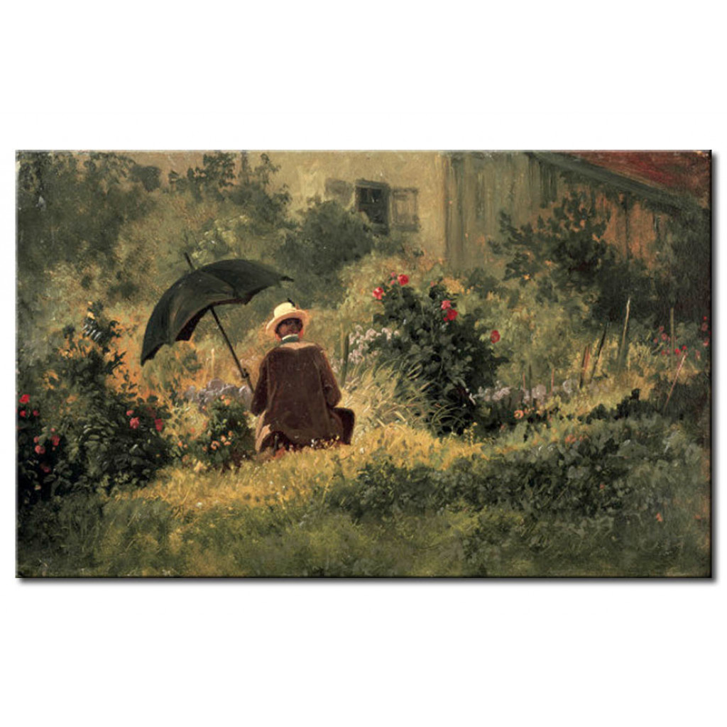 Schilderij  Carl Spitzweg: Der Maler Im Garten
