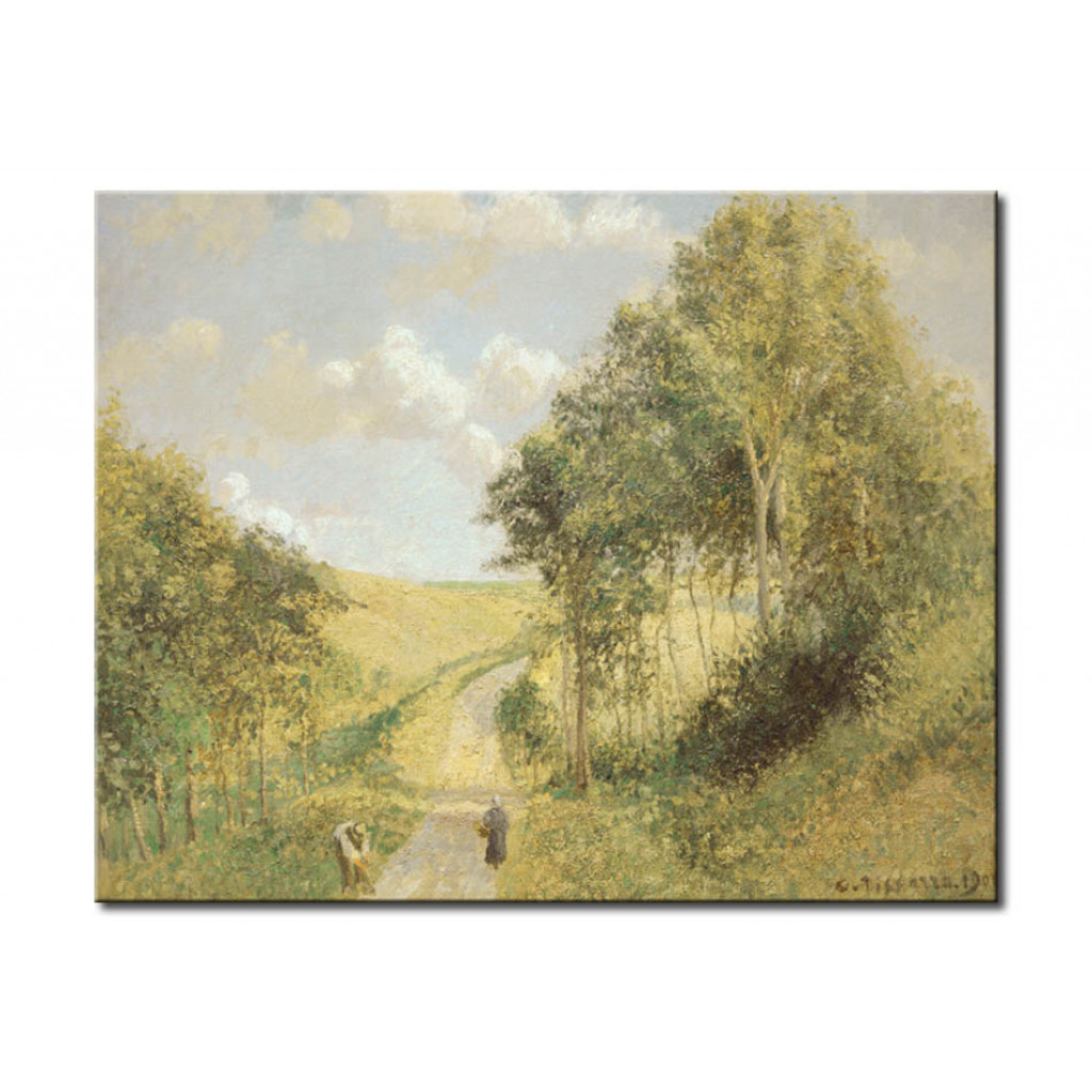 Schilderij  Camille Pissarro: Landscape In Berneval, Afternoon