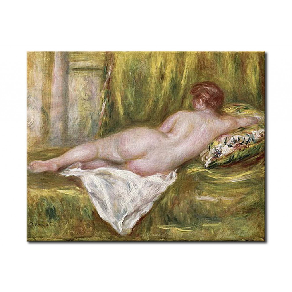 Schilderij  Pierre-Auguste Renoir: Reclining Nude From The Back, Rest After The Bath