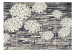 Fotomural Composição em Pedra - Flores brancas em um fundo de parede de pedra cinza 64538 additionalThumb 1