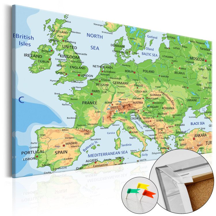 Placar decorativo Europe [Cork Map] 92238