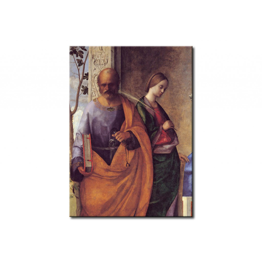 Schilderij  Giovanni Bellini: Virgin And Child With Saints