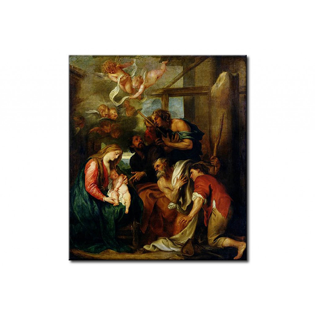 Schilderij  Anthony Van Dyck: Adoration Of The Shepherds