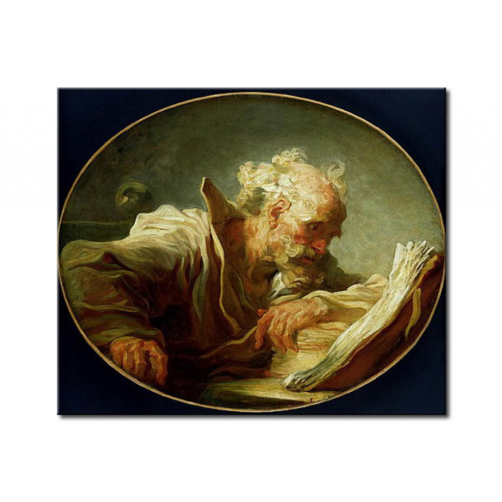 Schilderij  Jean-Honoré Fragonard: A Philosopher