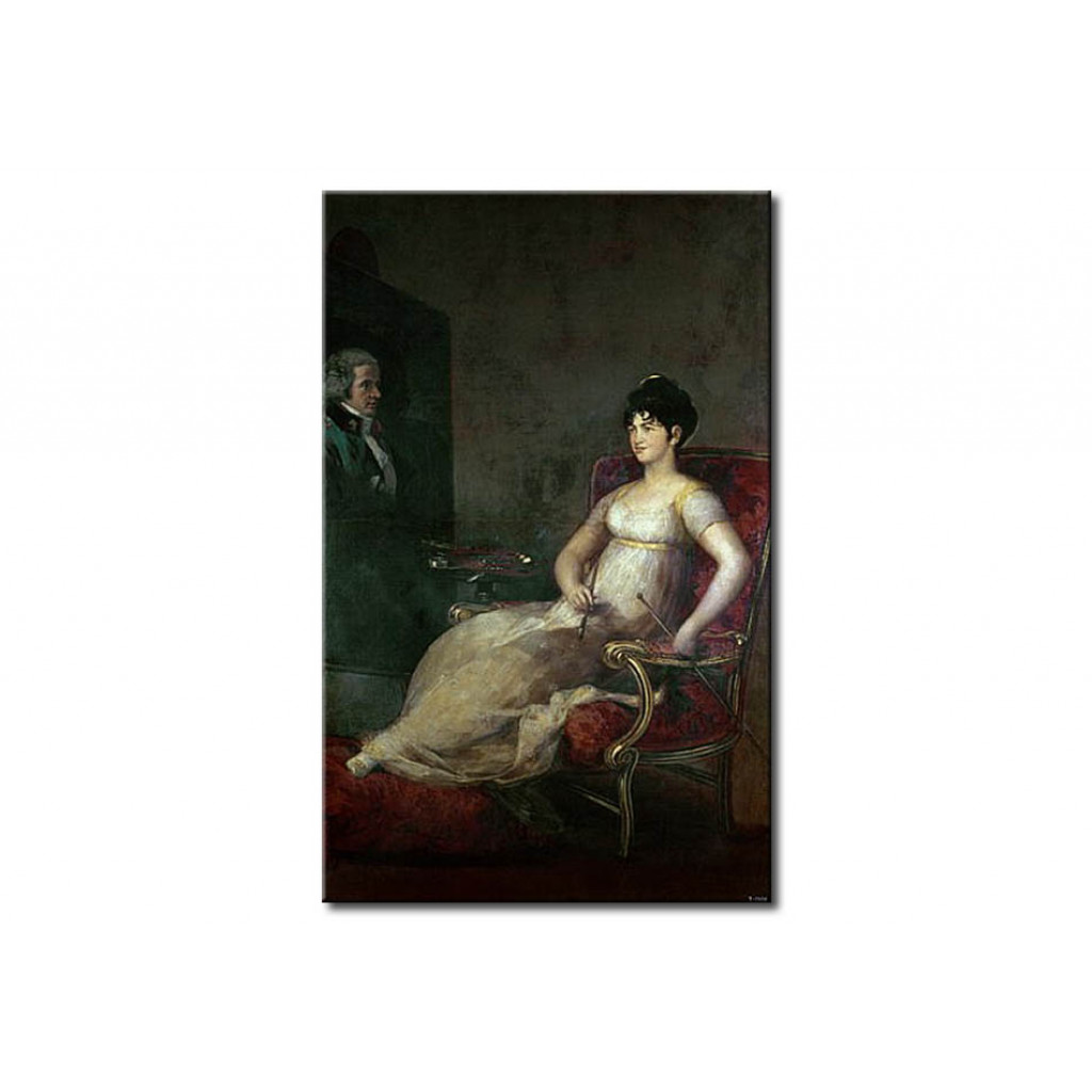 Schilderij  Francisco Goya: The Marquesa De Villafranca Painting Her Husband