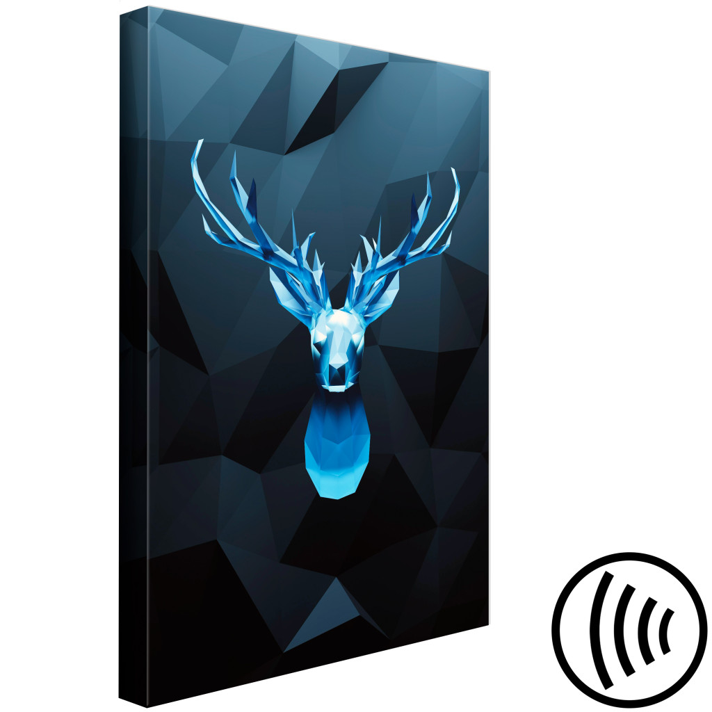 Schilderij  Abstract: Ice Deer (1 Part) Vertical