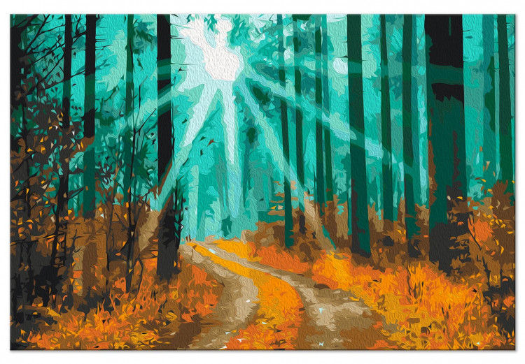 Wandbild zum Malen nach Zahlen Autumn Forest  138148 additionalImage 4