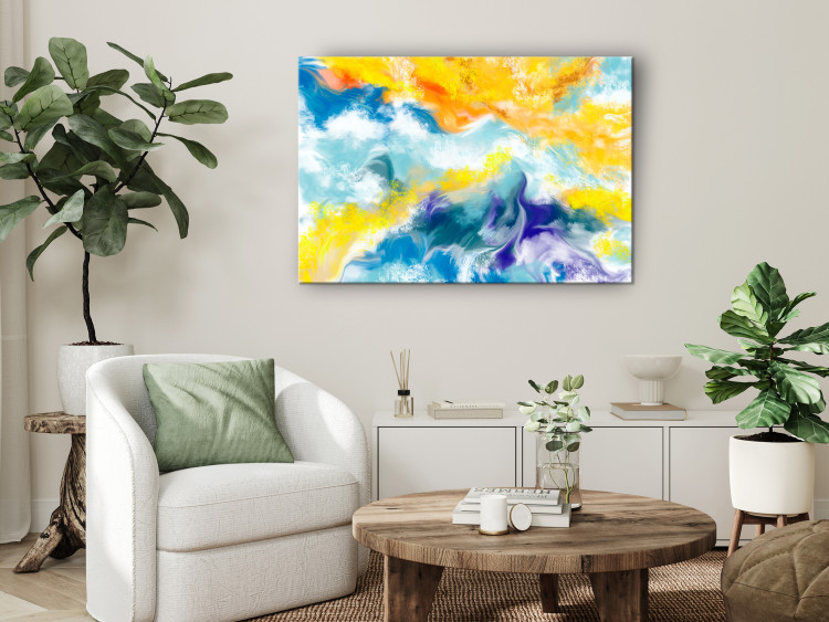 Canvas Art Print Colorful Sky - Abstract Spots Imitating Clouds 145748 additionalImage 3