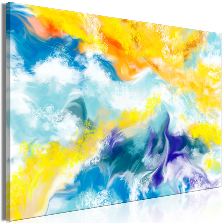 Canvas Art Print Colorful Sky - Abstract Spots Imitating Clouds 145748 additionalImage 2