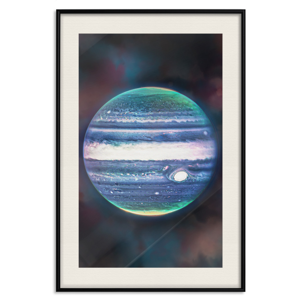 Plakat: Jowisz Planeta - Zbliżenie Jupitera W Kosmosie I Jego Zorze Polarne