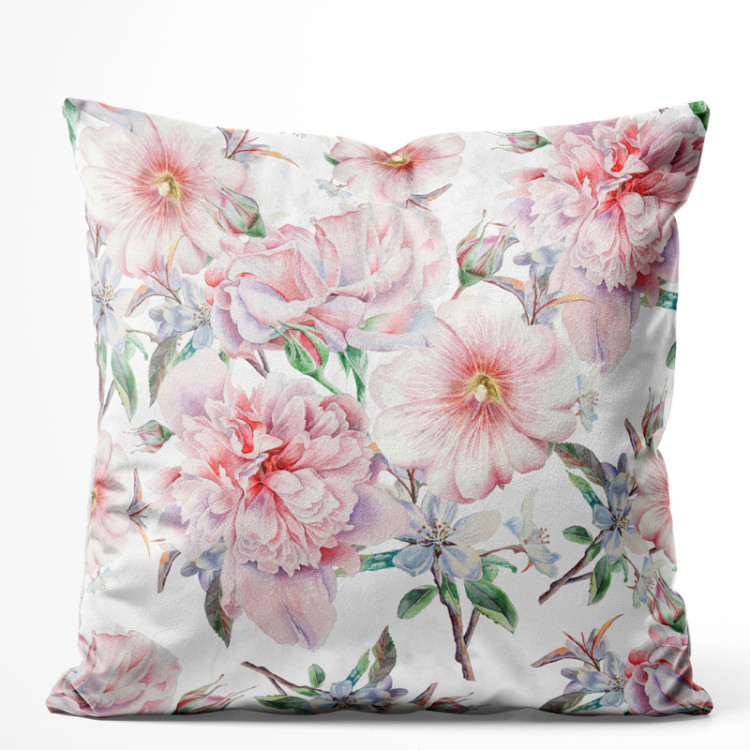 Sammets kudda Spring beauty - a subtle floral composition in cottagecore style 147048