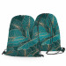 Mochila Night jungle - a botanical composition with allocasia leaves and gold 147448 additionalThumb 3