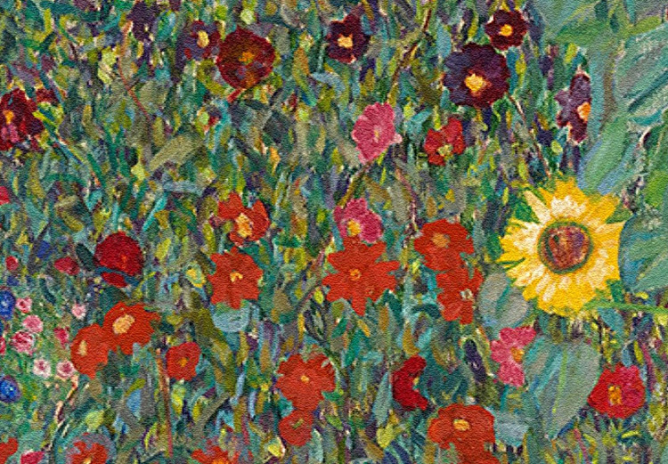 Round Canvas Country Garden With Sunflowers, Gustav Klimt - Multi-Colored Flowers 148748 additionalImage 4