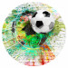 Fotomurales redondos Colorful Sport - Football on the Background of a Multi-Colored Brick Wall 149148 additionalThumb 1