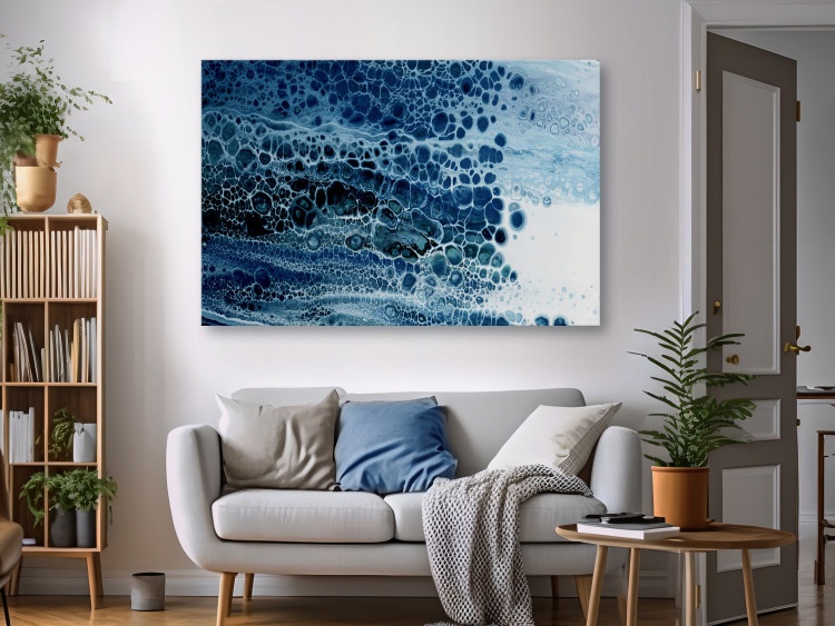 Quadro contemporaneo Cold Abstraction - Natural Structure in Blue Colors 149848 additionalImage 3