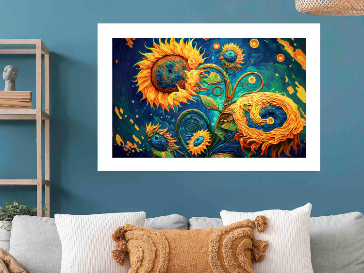 Cartel Sunflowers at Night - A Composition of Flowers Inspired by Van Gogh’s Style 151148 additionalImage 14