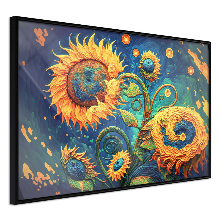 Cartel Sunflowers at Night - A Composition of Flowers Inspired by Van Gogh’s Style 151148 additionalImage 5