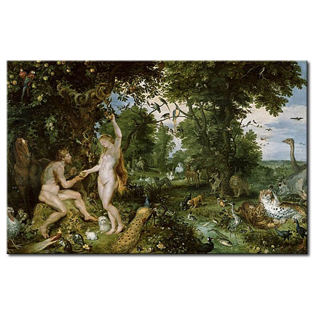 Schilderij  Peter Paul Rubens: The Garden Of Eden With The Fall Of Man
