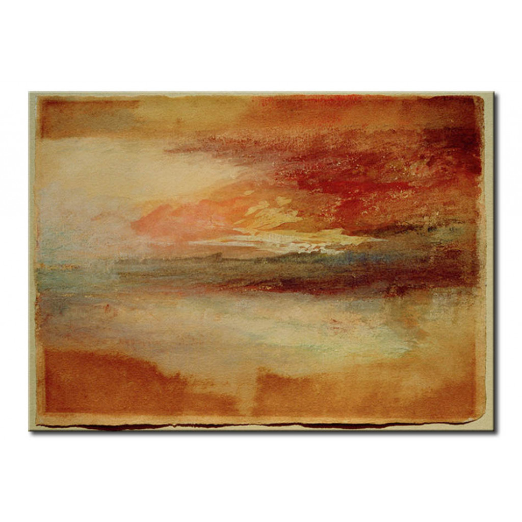 Schilderij  William Turner: Sonnenuntergang An Der Küste Bei Margate (?)