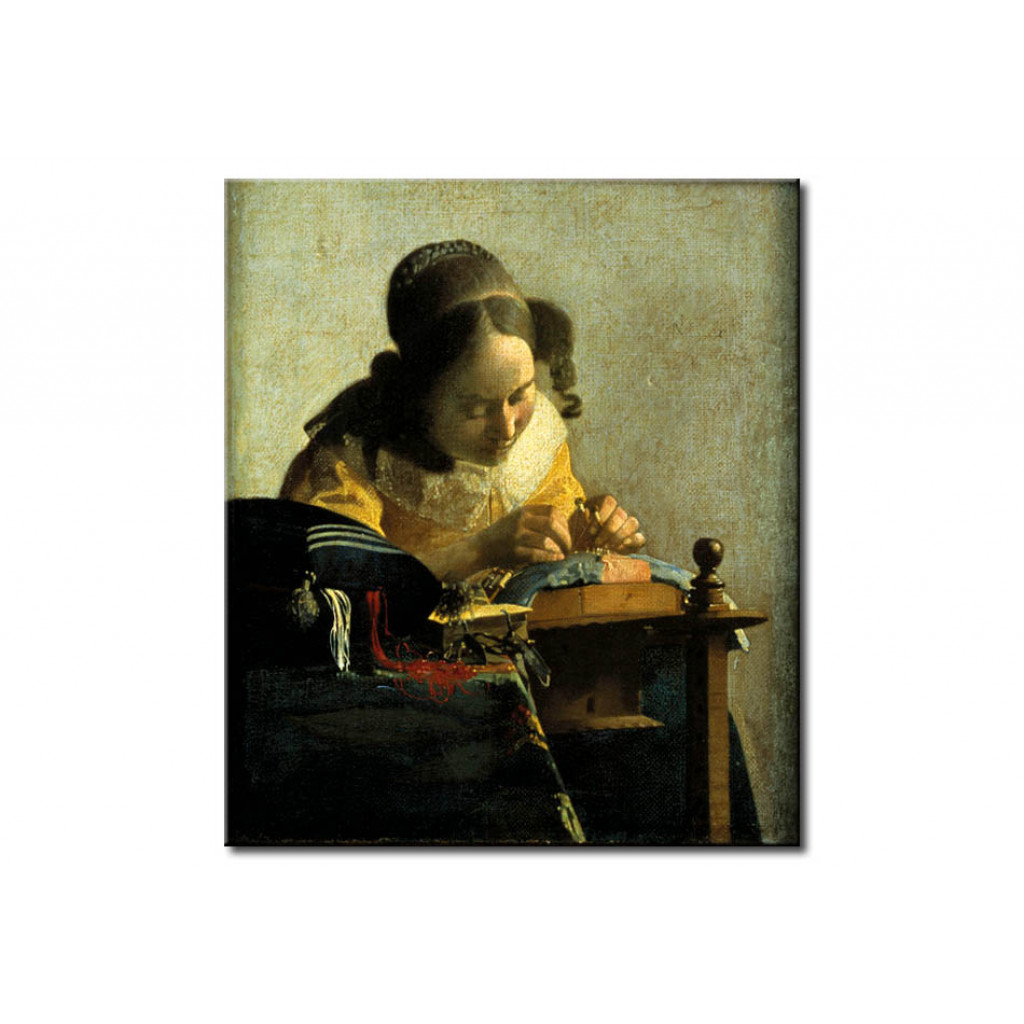 Schilderij  Jan Vermeer: The Lacemaker