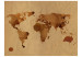 Photo Wallpaper World of Coffee - abstract world map with stains on a sandy background 59948 additionalThumb 1