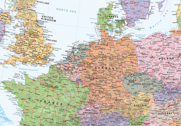 Ozdobna tablica korkowa Mapy świata: Europa [Mapa korkowa] 95948 additionalImage 5
