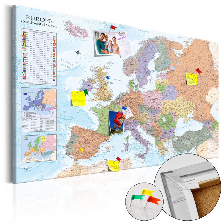 Tablica korkowa Mapy świata: Europa [Mapa korkowa]