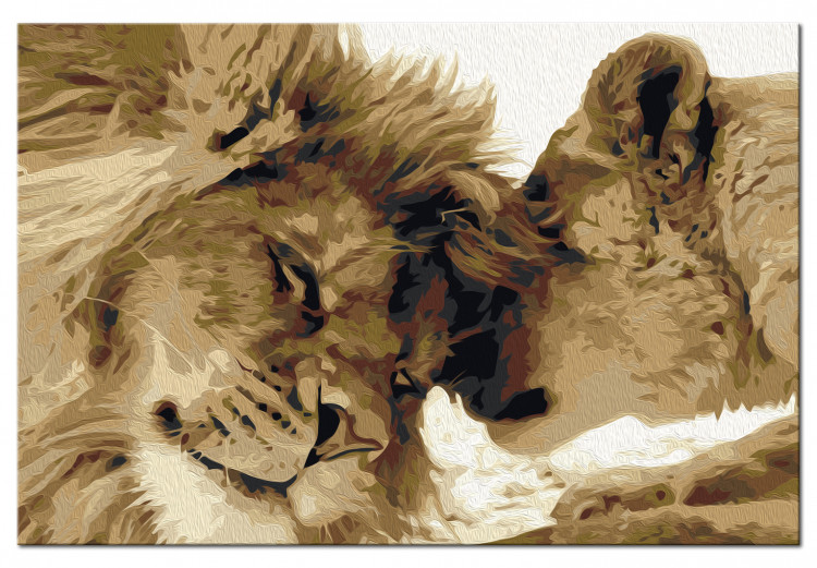 Obraz do malowania po numerach Lew i lwica (miłość) 107158 additionalImage 6