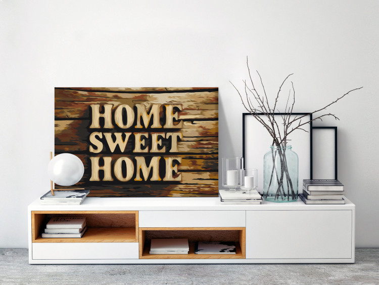Malen nach Zahlen-Bild für Erwachsene Sprüche "Home sweet Home" 107558 additionalImage 2