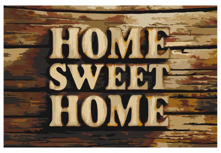 Malen nach Zahlen-Bild für Erwachsene Sprüche "Home sweet Home" 107558 additionalImage 7