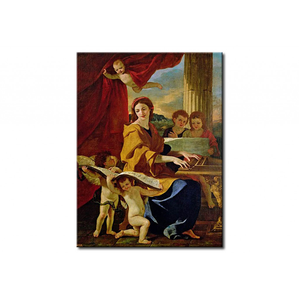 Schilderij  Nicolas Poussin: St. Cecilia