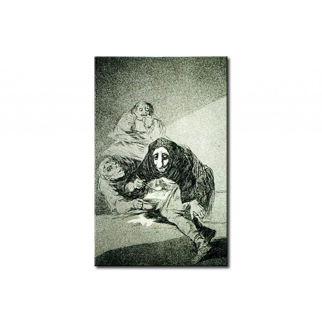 Schilderij  Francisco Goya: The Shamefaced One, Plate