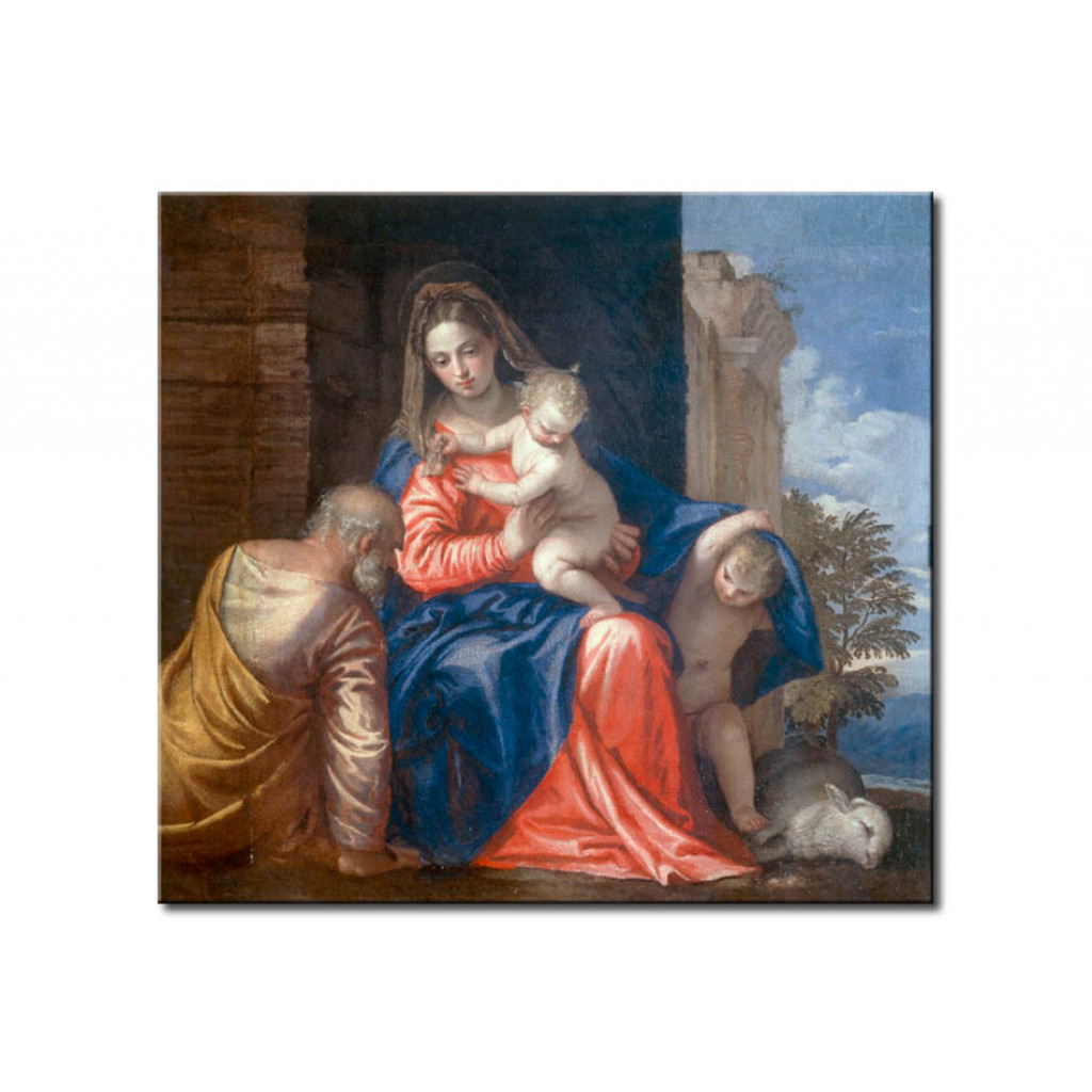 Schilderij  Paolo Veronese: The Holy Family With The Boy John