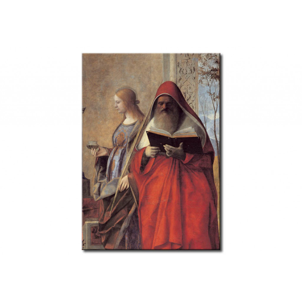 Schilderij  Giovanni Bellini: Virgin And Child With Saints