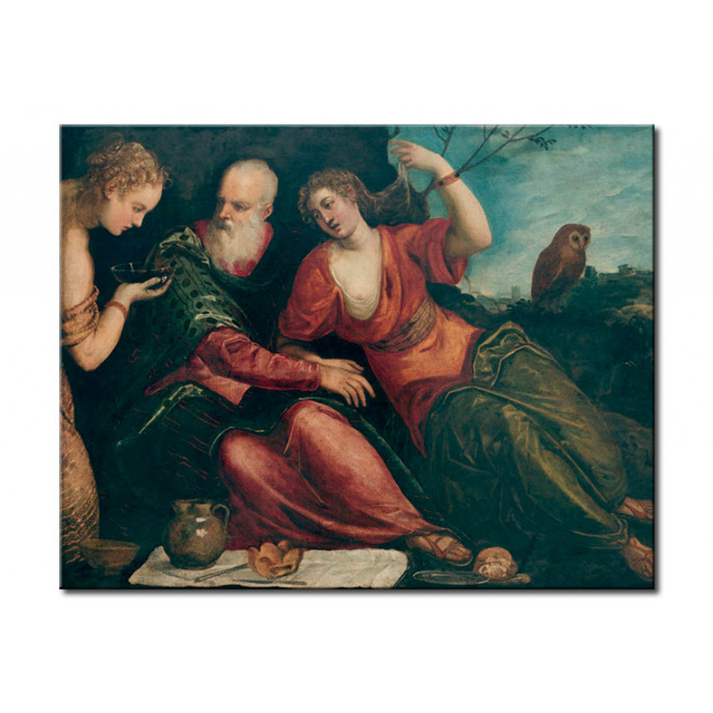 Schilderij  Tintoretto: Lot And His Daughters