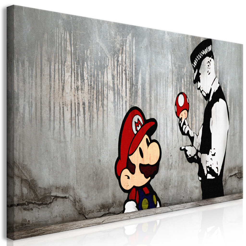 Schilderij Mario Bros On Concrete II [Large Format]