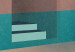 Quadro contemporaneo Frontale pastello - uscita da un edificio in colori delicati e palme 135158 additionalThumb 4
