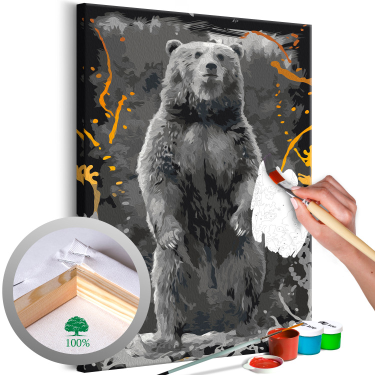 Obraz do malowania po numerach Duży niedźwiedź 142758