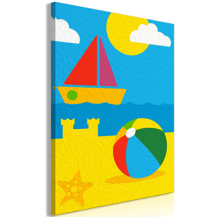 Painting Kit for Children Children’s Joy - Toys, Sea and Sailboat on the Beach 149758 additionalImage 3