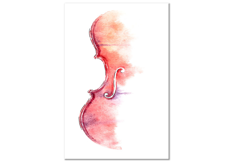 Quadro Violin - Musical Theme Painted With Watercolor in Warm Colors 149858