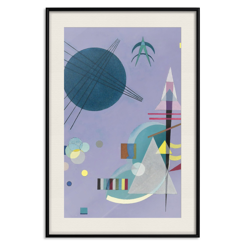 Plakat: Fioletowa Abstrakcja - Subtelna Geometryczna Kompozycja Kandinsky’ego